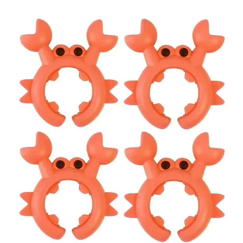 4 Pcs Small Crab Silicone Spatula Holder