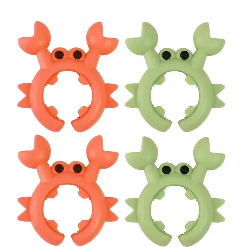 4 Pcs Small Crab Silicone Spatula Holder